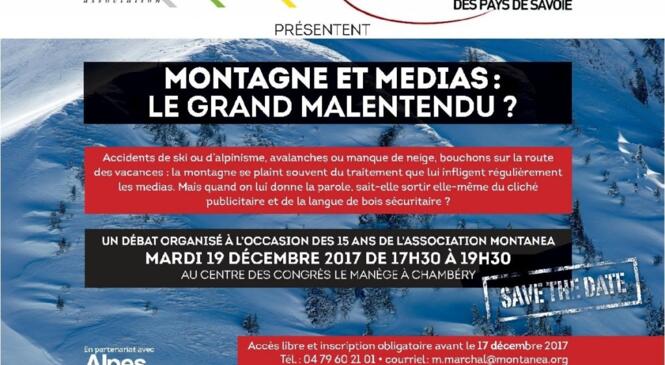 Débat "Montagne et medias : le grand malentendu ?" - 19 décembre Chambéry image article